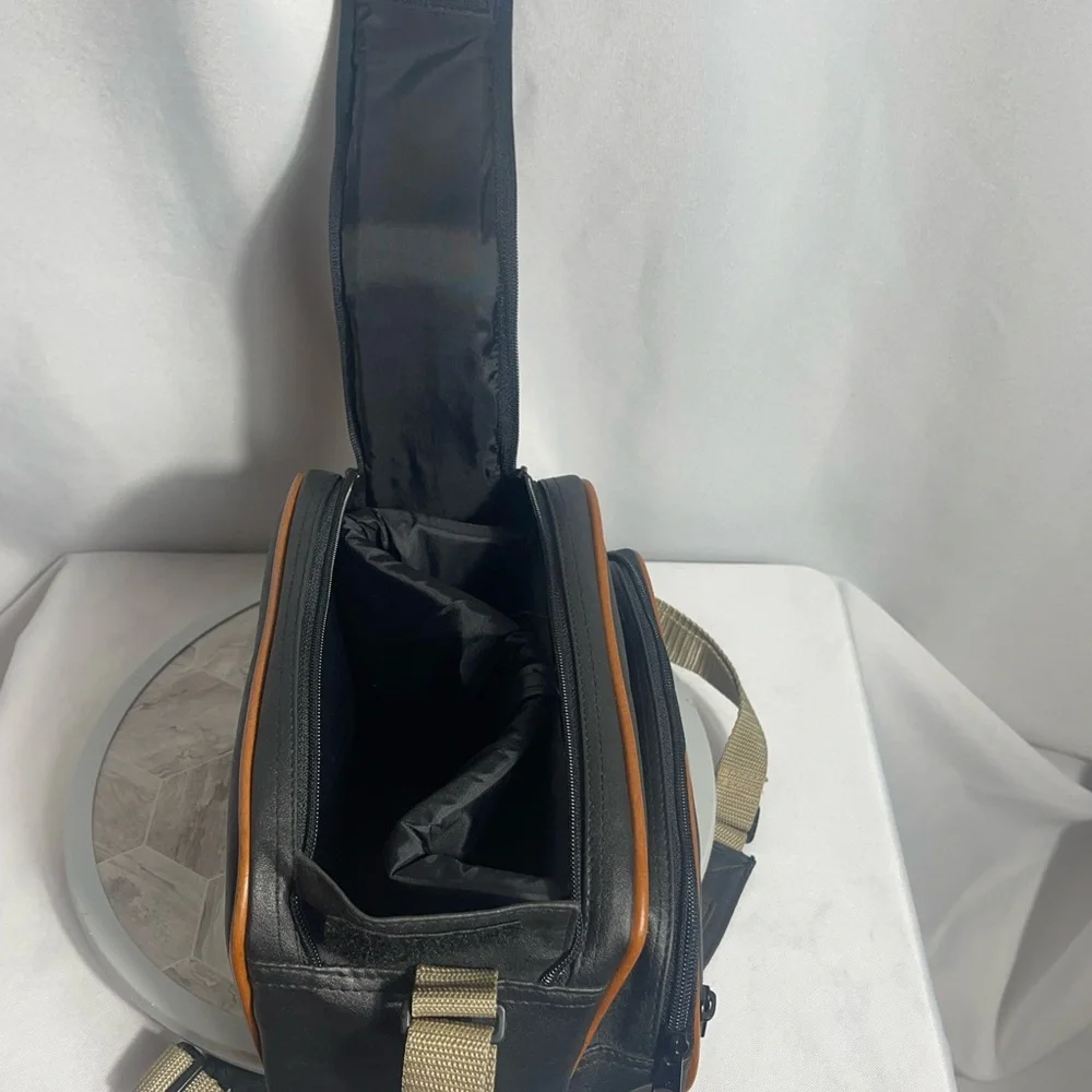 Vintage Prinz 4000 Photo/Video Bag Black w/ Tan Trim NWT 1996 Camera Case